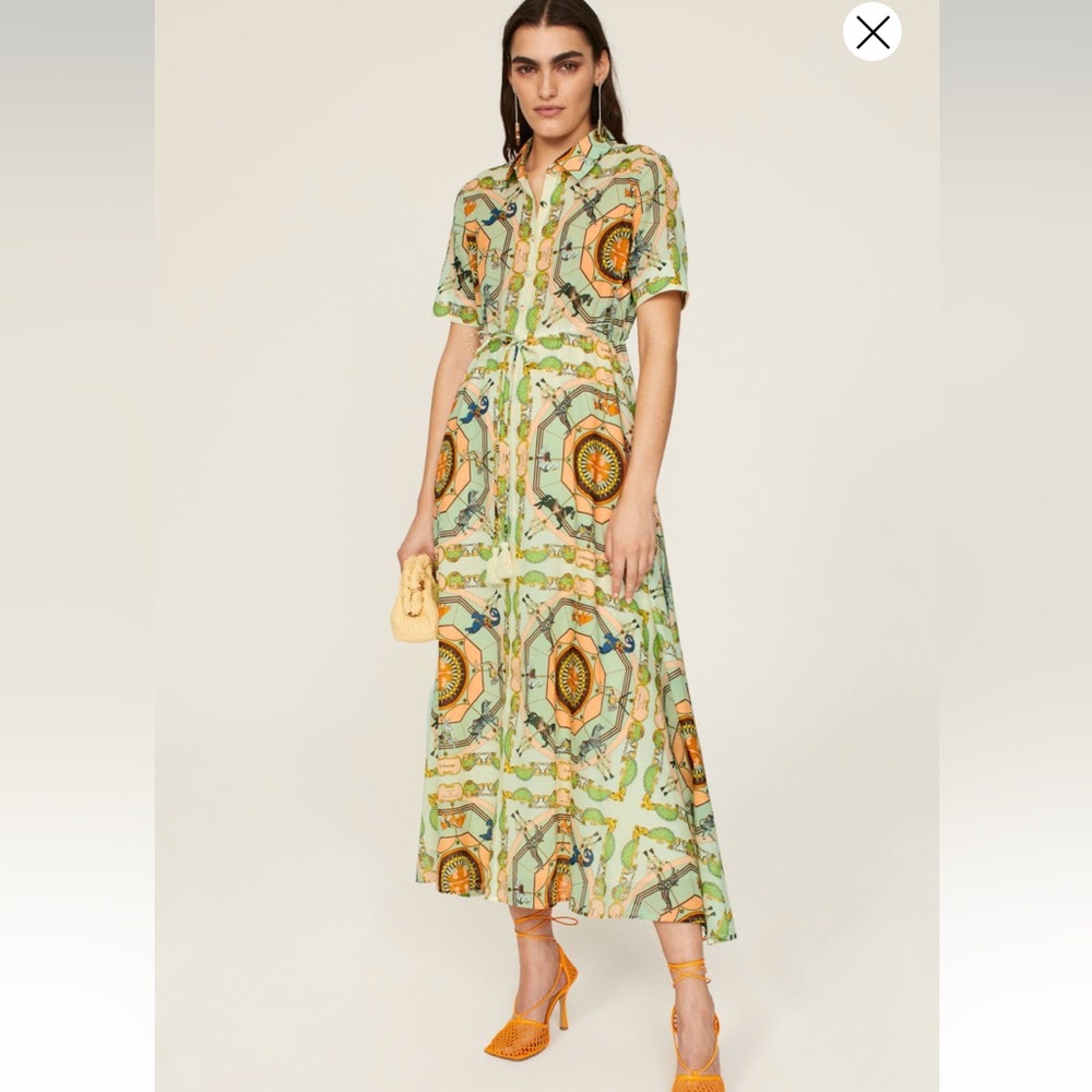 Tory Burch printed cotton shirt dress midi
